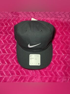 Nike Kids Cap - Dark Gray with White Swoosh